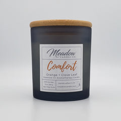 Comfort Aromatherapy Soy Candle with Orange and Clove Essential Oils 12 oz