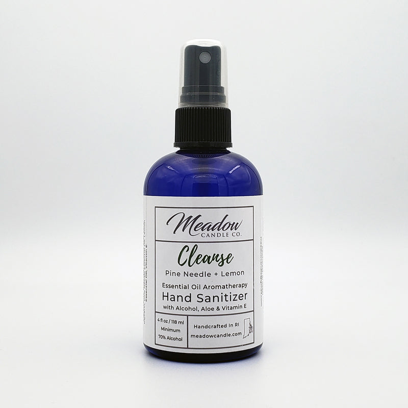 Cleanse Aromatherapy Hand Sanitizer with Pine and Lemon Essential Oils 4 oz
