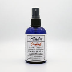 Comfort Aromatherapy Hand Sanitizer with Orange and Clove Essential Oils 4 oz