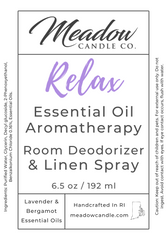 Relax Aromatherapy Room & Linen Spray with Lavender & Bergamot Essential Oils 6.5 oz