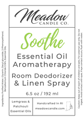 Soothe Aromatherapy Room & Linen Spray with Lemongrass & Patchouli Essential Oils 6.5 oz