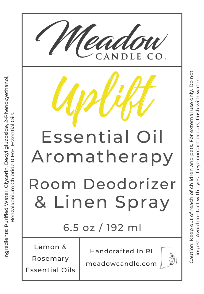 Uplift Aromatherapy Room & Linen Spray with Lemon & Rosemary Essential Oils 6.5 oz