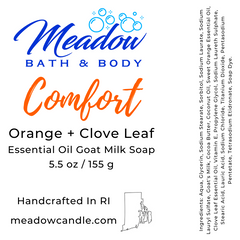 Comfort Orange & Clove Essential Oil Goat Milk Soap 5.5 oz