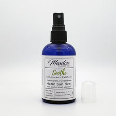 Soothe Aromatherapy Hand Sanitizer with Lemongrass and Patchouli Essential Oils 4 oz