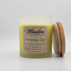 Lemongrass Sage Soy Candle 12 oz