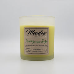 Lemongrass Sage Soy Candle 12 oz