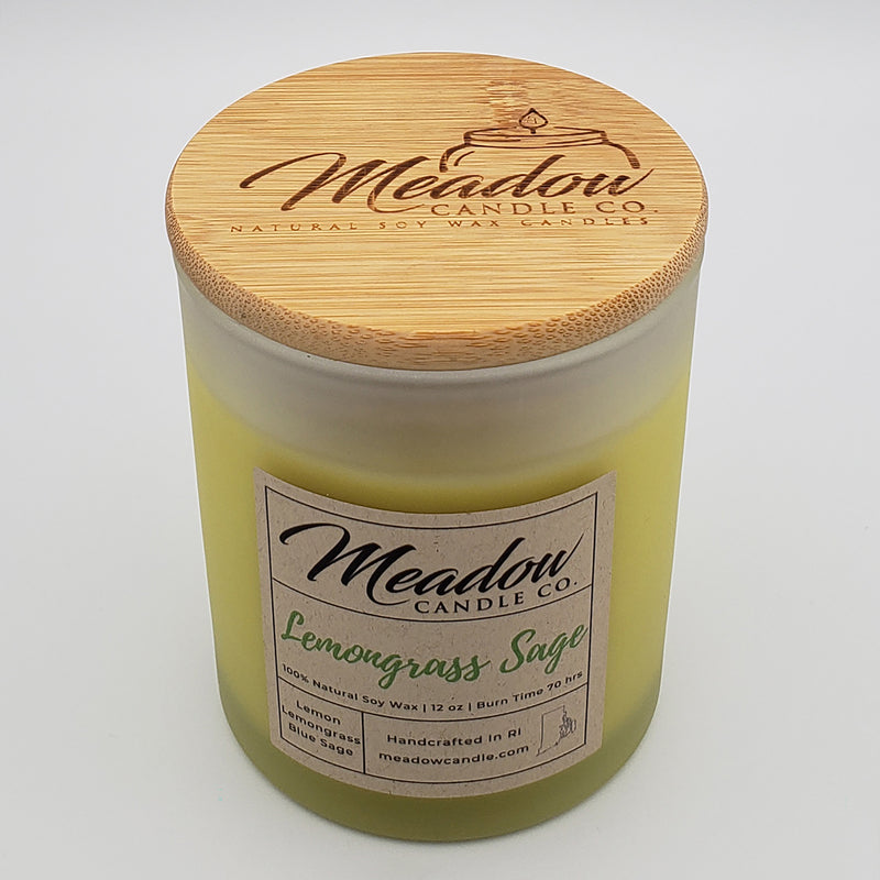 Lemongrass Sage Soy Candle 12 oz