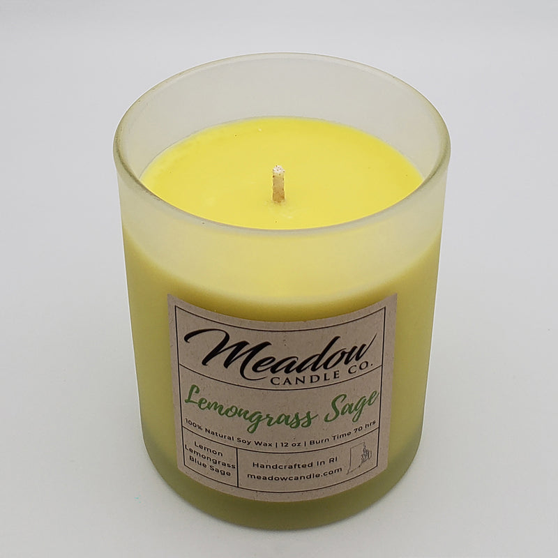 Lemongrass Sage Soy Candle 12 oz