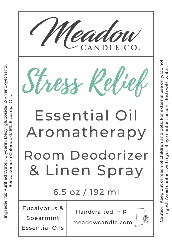 Stress Relief Aromatherapy Room & Linen Spray with Eucalyptus & Spearmint Essential Oils 6.5 oz