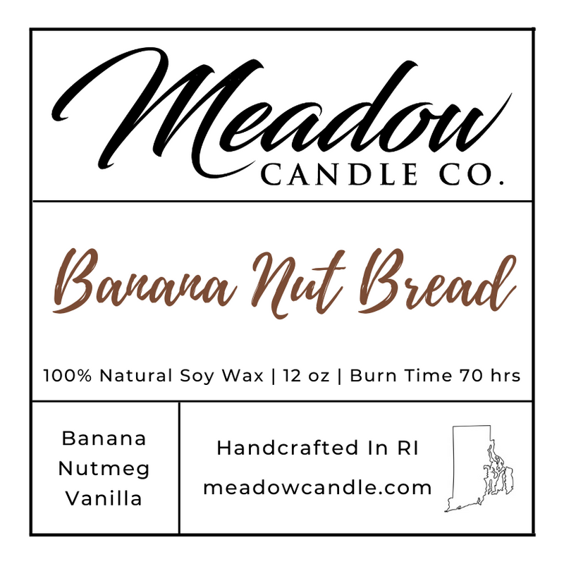 Banana Nut Bread Soy Candle 12 oz