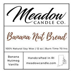 Banana Nut Bread Soy Candle 12 oz