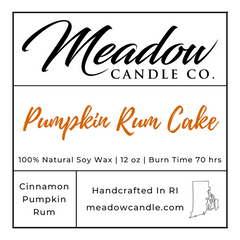 Pumpkin Rum Cake Soy Candle 12 oz