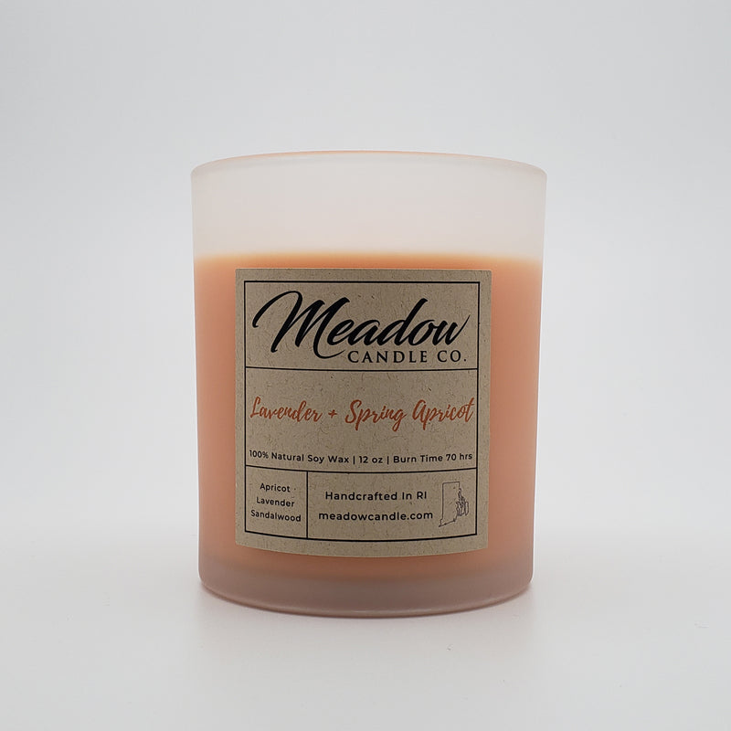 Lavender & Spring Apricot (type) Soy Candle 12 oz